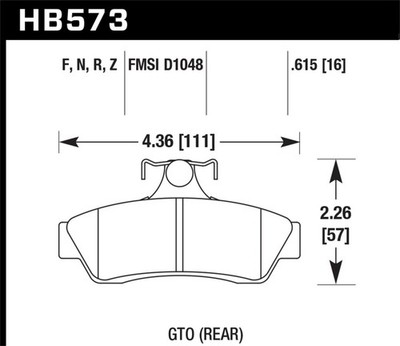 Hawk Performance HB573B.615 Street Brake Pads