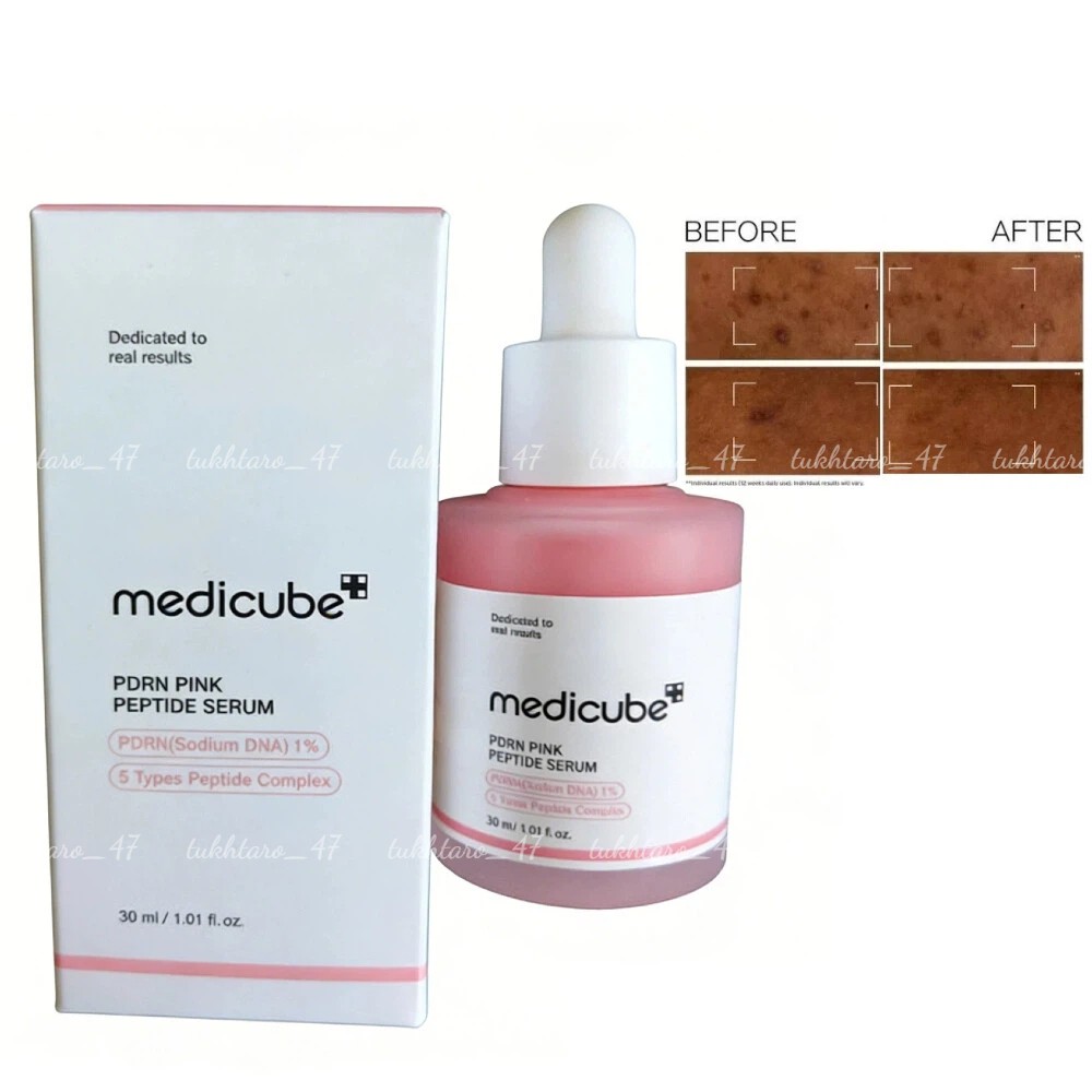 'Medicube PDRN Pink Peptide Serum 1.01 fl oz– SALMON DNA For  Anti-Aging Care