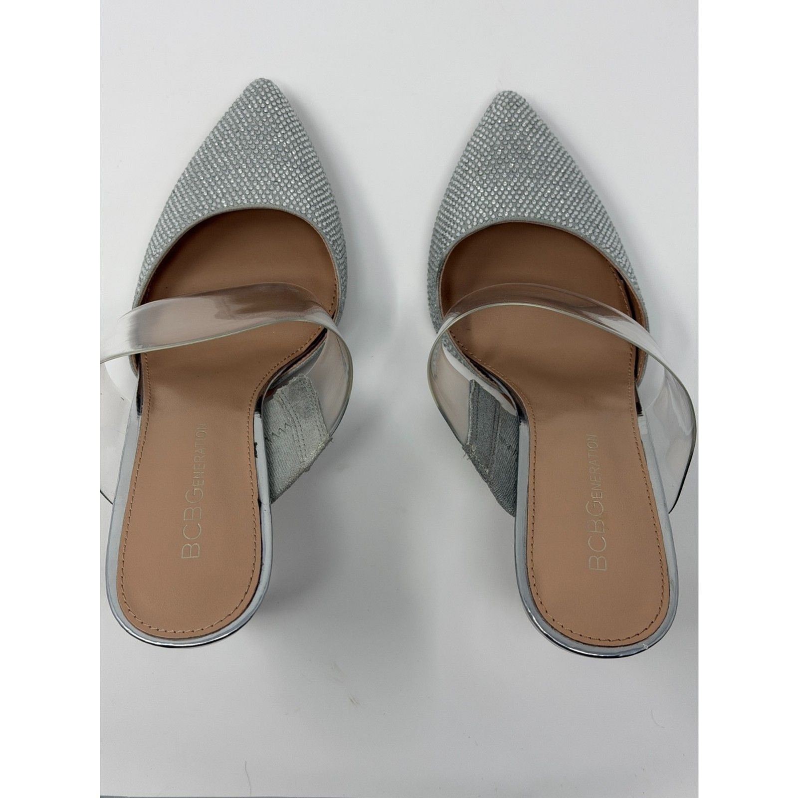 BCBGeneration Harnie Pump Translucent Strap Silve… - image 7