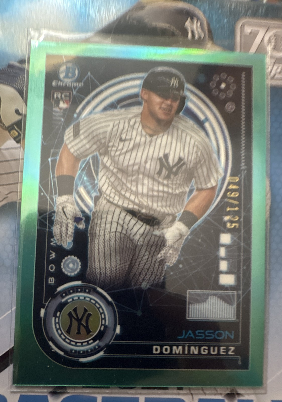 2024 Bowman - Bowman Ai Jasson Dominguez #BAI-8 Aqua Refractor /125 (RC)