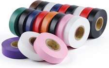 20-Pack Colored Electrical Tape Waterproof, 3/4 in x 66ft, Industrial Grade