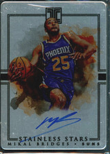 MIKAL BRIDGES 2018-19 PANINI IMPECCABLE STAINLESS STARS AUTO #SA-MKB /99 SUNS