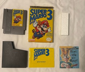 Super Mario Bros 3 NES CIB Completo Sinistro Bros 1&deg; Stampa Autentico 1990 Nintendo