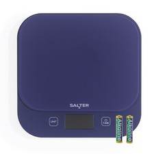 Image of Salter British Bakes Digital Kitchen Scale, Purple, 10kg, Waterproof, precision