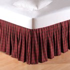 Green/Burgundy Queen Bed Skirt