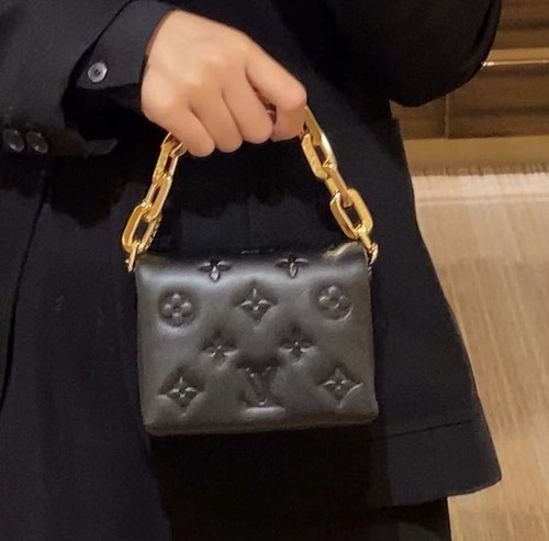 LOUIS VUITTON Cousin Belt Chain Shoulder Bag M81125 Monogram Embossed Leather