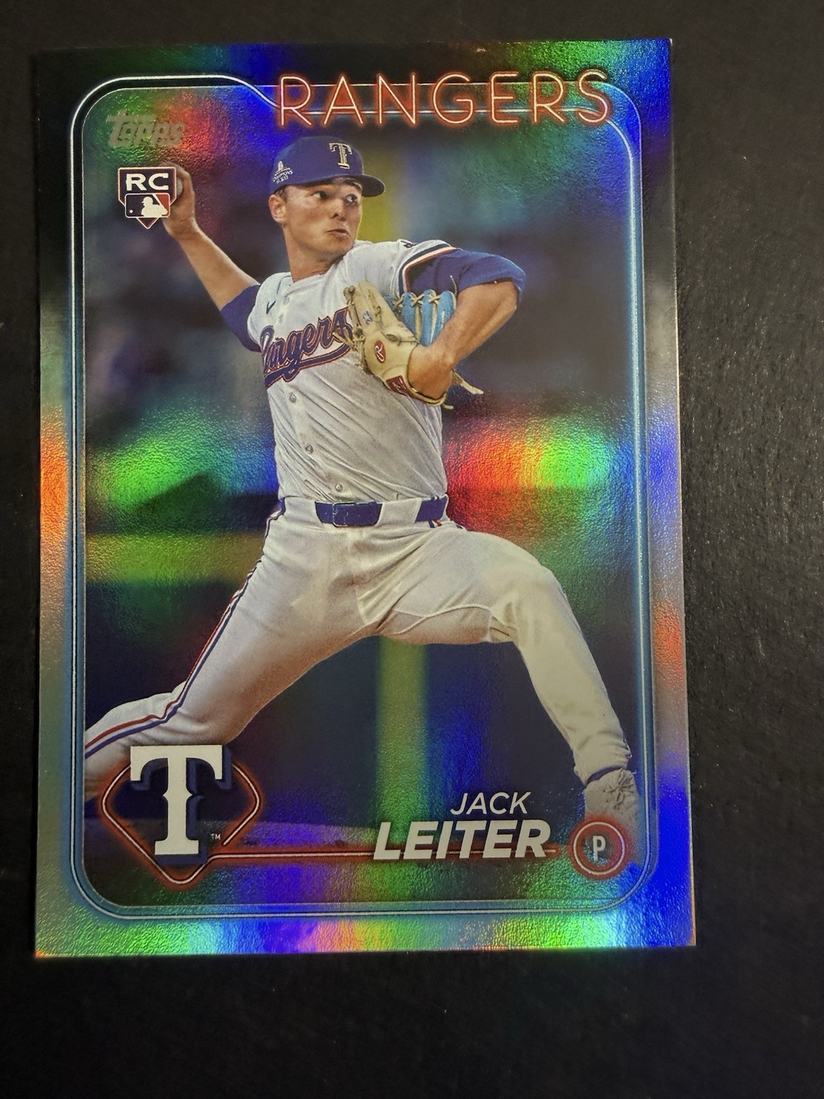 2024 Topps Update Series - Jack Leiter #US156 Rainbow Foil (RC) Rangers