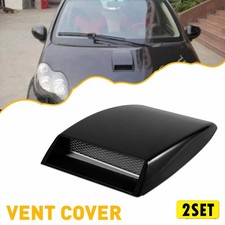 2set Car SUV Flow Air Decorative Intake Scoop Vent Bonnet Cover Hood Black Unive