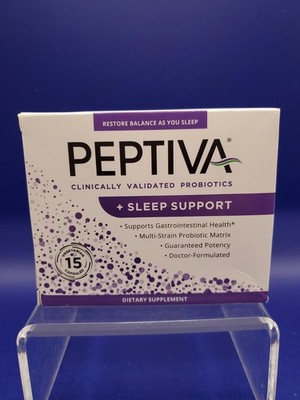 Peptiva Probiotics Digestive Sleep Support  Restore Balance 15Ct Caps Exp 03/27