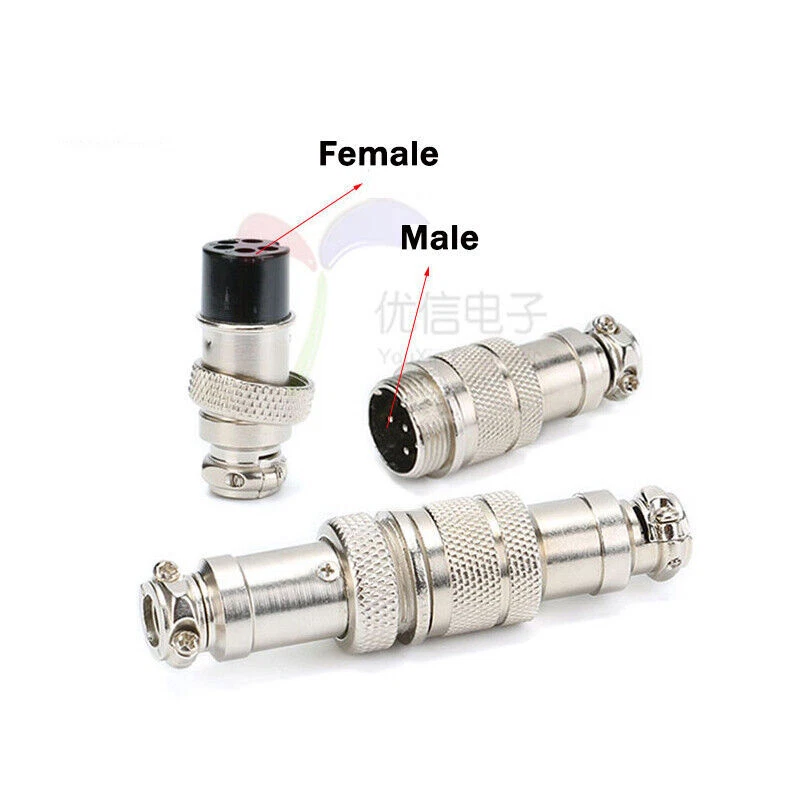 Air Socket With Panel Connector2 3 4 5 6 8 Pins GX16 Male Female Plug Aviation - Image 4 of 4