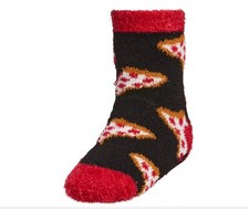 NWT NORTHEAST OUTFITTERS COZY CABIN PIZZA Socks Youth Kids Boy Girl 10K - 4
