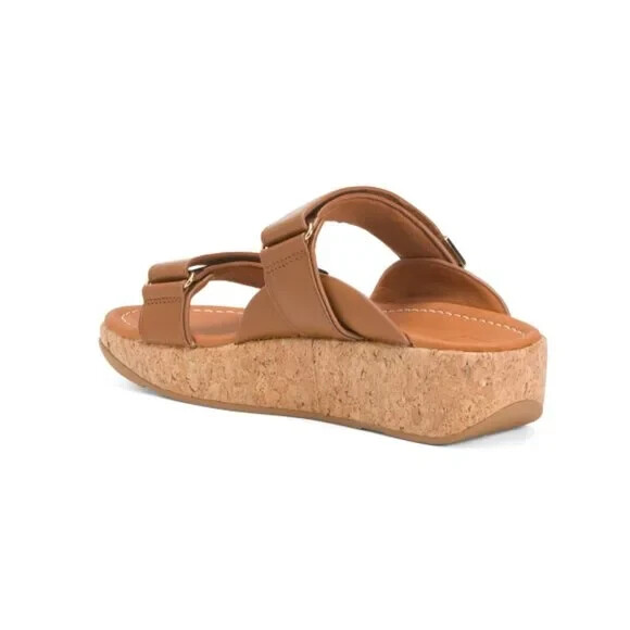 FitFlop Remi Adjustable Wedge Sandals Slides Leather 6 | eBay