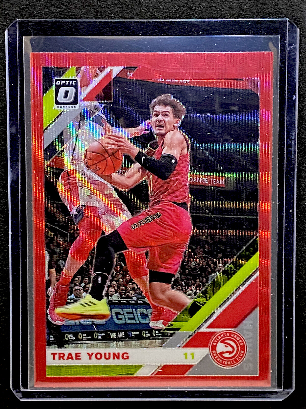 2019-20 Donruss Optic Hawks Trae Young China T-Mall Red Wave Prizm SP #2