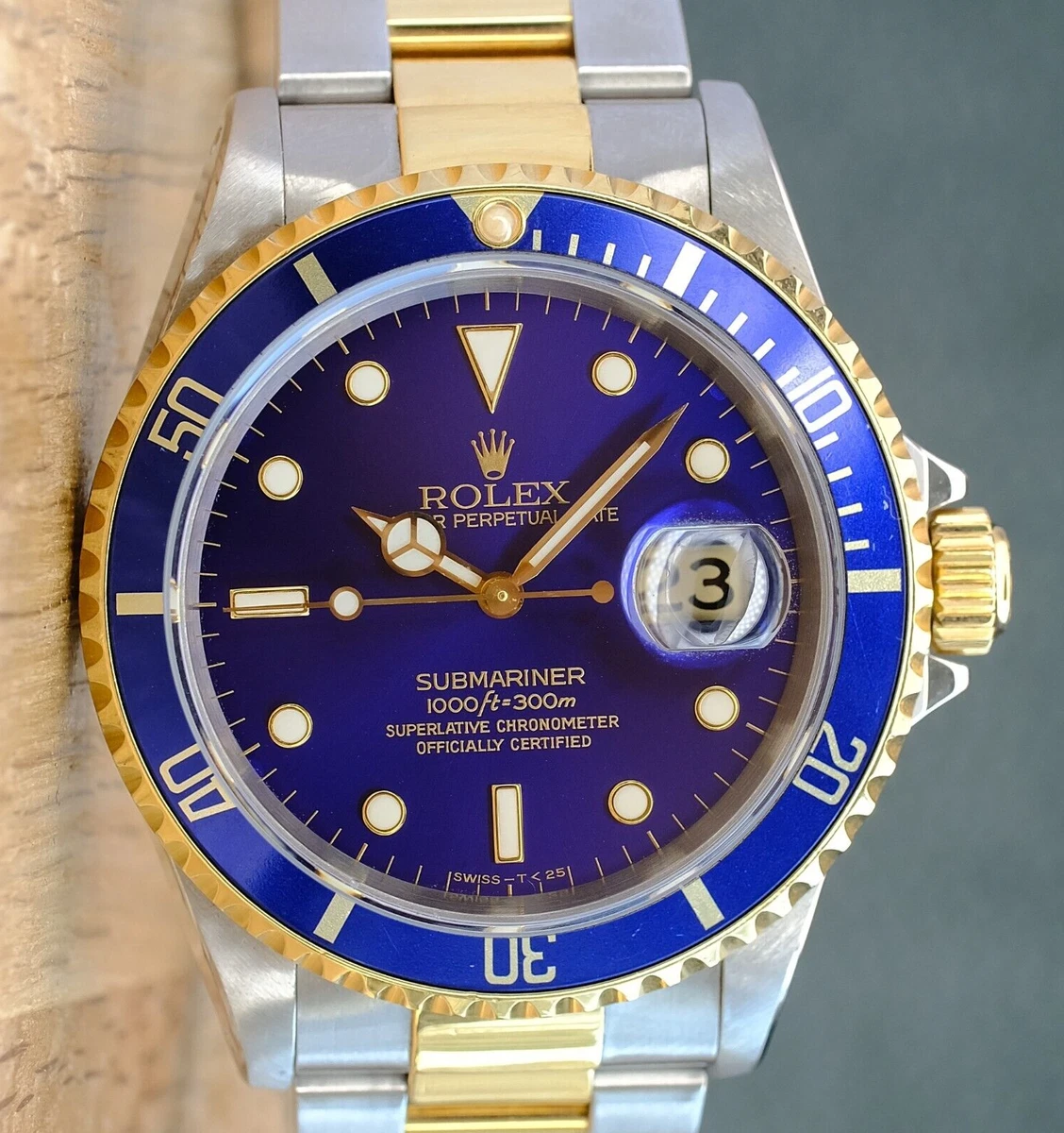 Two tone blue face cheap submariner