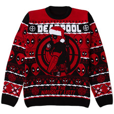 Image of The Deadpool® Official Christmas Jumper | "On the Naughty List" | Made in the UK