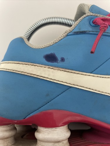 Nike Shox Deliver PNT GS 616542 416 -Vivid Blue/White/Pink Size 7Y Wmns 8.5 READ - Picture 9 of 15