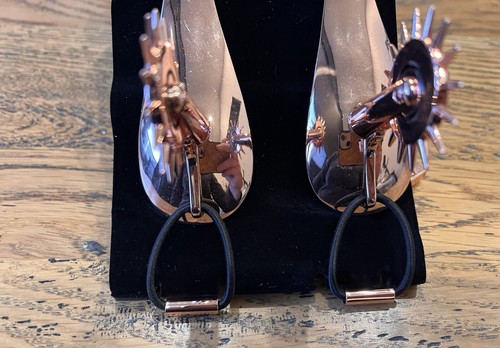 Honey Birdette Rose Gold Equestrian Shoe ⭐️ SPURS - Picture 13 of 13