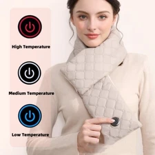 Electric Heating Scarf 3 Gear Heating Pads Outdoor Warm Heated Scarf USB Heater 