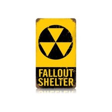 Fallout Shelter Metal Sign - Hand Made in the USA with American Steel
