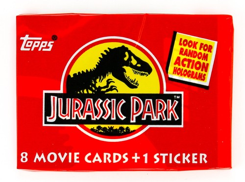 Jurassic Park Vintage Trading Cards ONE Wax Pack 1983 Topps Movie Dinosaur - 第 1/2 張圖片