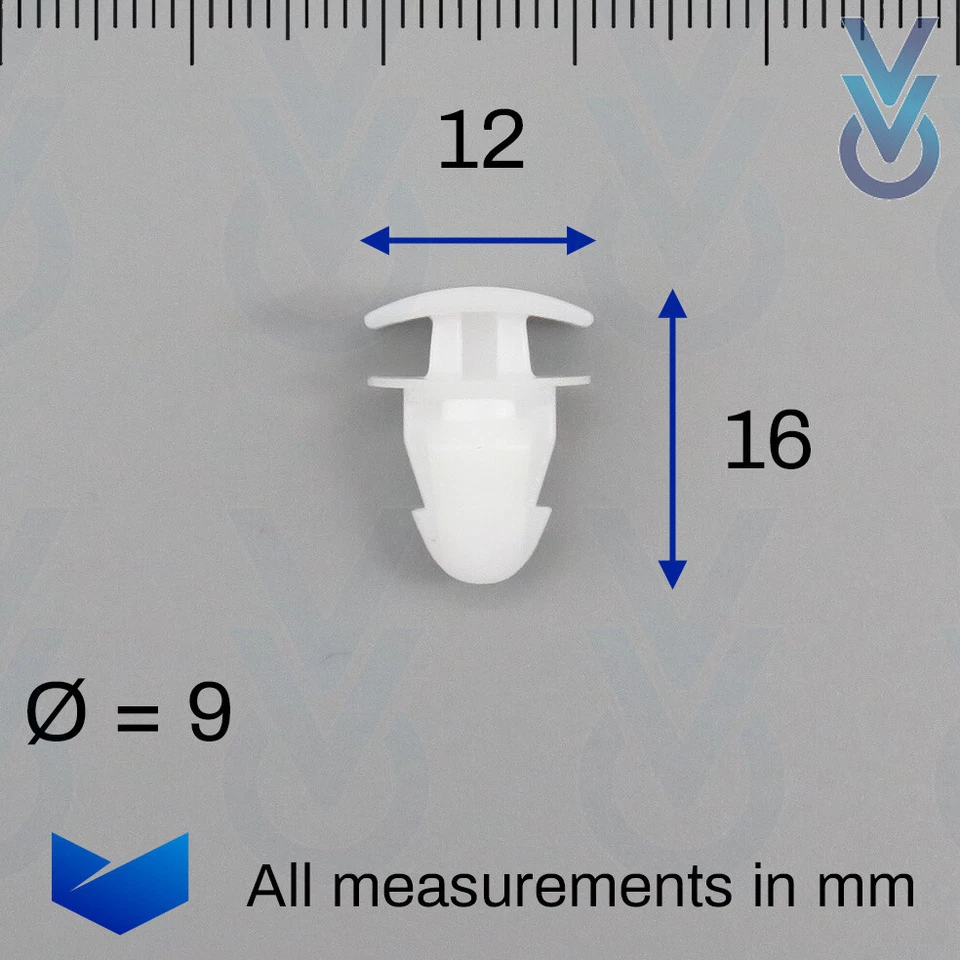 10x VVO® Door Entrance Sill Scuff Plate Clips for some Audi TT - Image 2 of 4