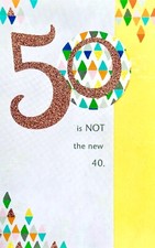 Funny 50TH BIRTHDAY Card FOR FIFTY YEAR OLD, Glitter 50 by American Greetings   