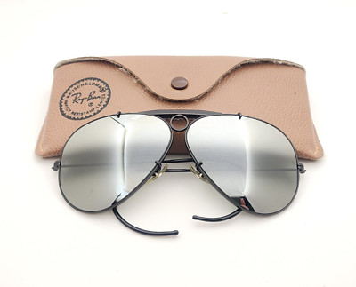 Vintage B&L Ray Ban Bausch & Lomb G31 Gray DGM Mirror Black 62mm Aviators w/Case