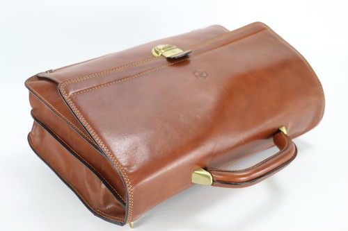 Vintage Leather VALENTINA IN PELL Professional Attorney Briefcase Bags Mens - Picture 3 of 12