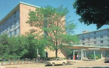 Postcard IA Iowa City University of Iowa Burge Residence Hall Vintage PC b474
