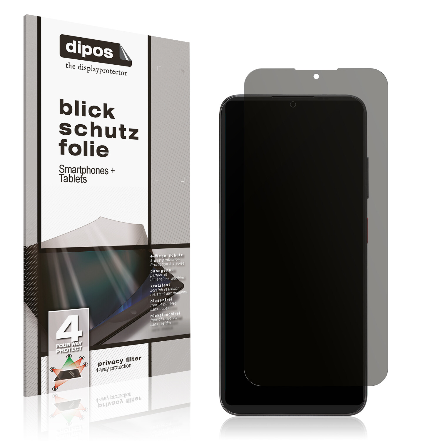 Protector de Pantalla para ZTE Optus X Total Protección de la vista dipos