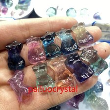10pcs Natural Fluorite Goddess Women Naked Skull Mini Quartz Crystal Skull Gem