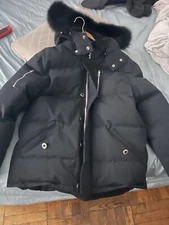 Moose Knuckles 3Q Jacket Black with Black Fur New With tags XXL