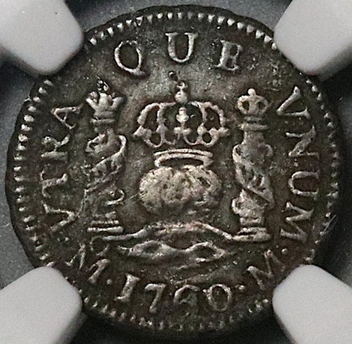 1760 NGC AU Mexico 1/2 Real Charles III Spain Colony Pirate Coin (23101001D) - Picture 2 of 6