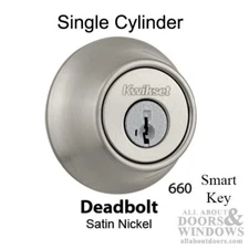 Kwikset Deadbolt Single Cylinder Standard Duty Satin Nickel Deadbolt 660-15S
