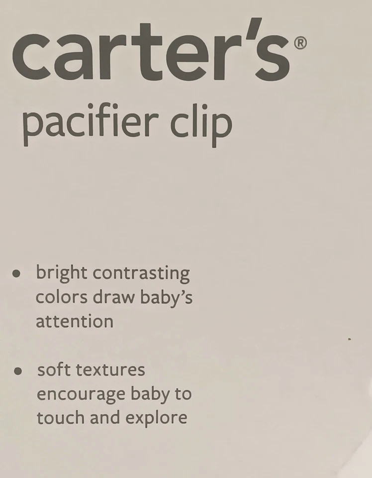 Carters 2015 Perrito Gris Blanco Peluche y Chupete Clip En Nuevo de Lote Antiguo Foto 4 de 4