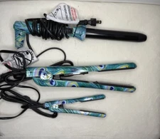 BRAND NEW Flat Iron and Curling Iron Set 3-in-1 Ceramic Hair Straightener ISHAKO