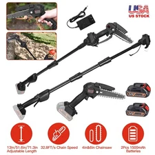 Mini Chainsaw Cordless Reach & Multi-Angle for Tree Branches Pruning