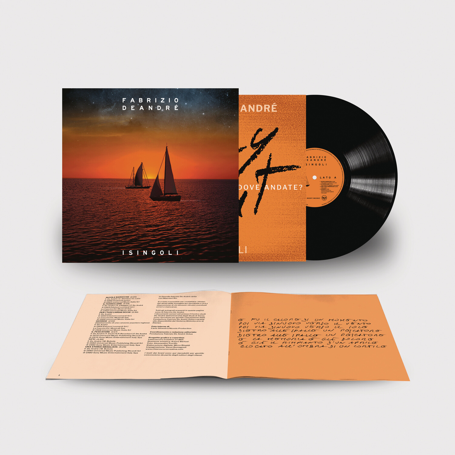 Fabrizio De Andre' - The Singles (Black Lp 180 Gr. + New Book)