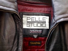 Wilsons Pelle Studio U.s. Black Leather Jacket X Small Zip Out 3m Quilting