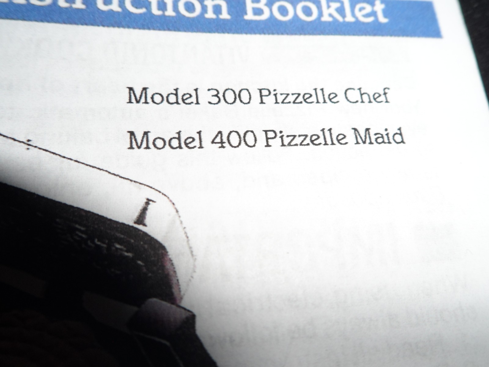 RARE Vitantonio Pizzelle Maid Model 400 Copy of Manual & Recipes eBay