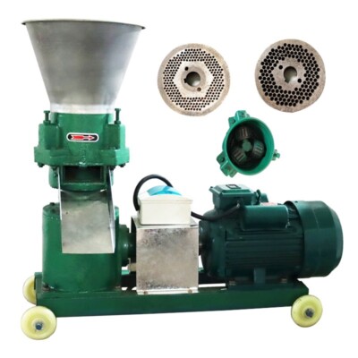 Heavy-duty Feed Pellet Mill Machine Granulator 2&4mm Hole Fodder Pelletizer 220V
