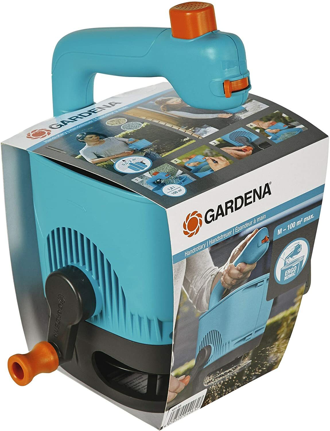 GARDENA Hand Garden Spreader Fertilizer Seed Seeder Lawn Grass EasyTo