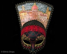 Venetian Mask, Black Mask, dark Mask, Masquerade Ball, Mardi Gras, fantasy mask