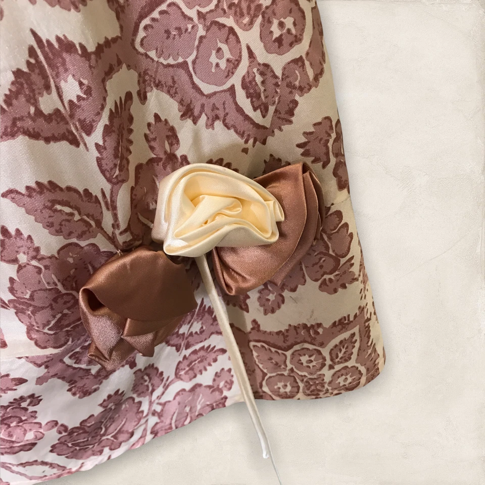 Day Birger et Mikkelsen Dusky Pink & Cream Silky Floral Skirt UK 10 US 6 EU 38 - Image 3 of 4