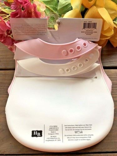 NEU! 2er Pack Silcone Baby Lätzchen - HUDSON BABY - Unisex - UNGEÖFFNET - Bild 4 von 5