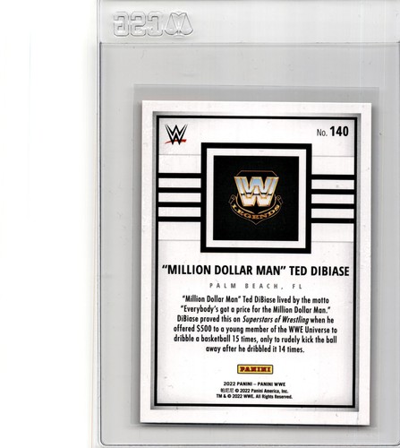 Panini 2022 WWE debut internacional exclusivo Red Ted Dibiase - Imagen 2 de 2