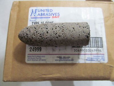 NEW 10 pack United Abrasives SAIT 24999 1x 3x3/8-24 A20 Type 16 Grinding Cone