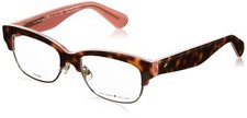 New Kate Spade Shantal Eyeglasses 0QTQ Havana Pink Cat Eye 50mm
