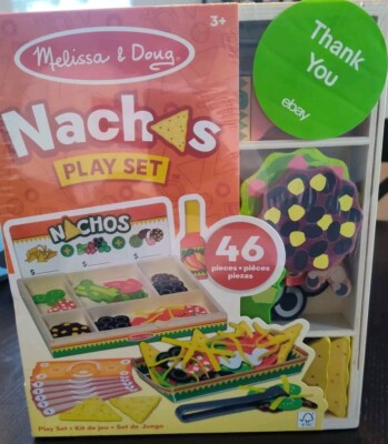 Melissa & Doug Nachos Play set Game Wooden Pieces Ages 3+ Playtime Pretend 