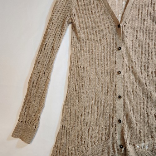 Michael Michael Kors Womens Duster Cardigan Sweater Loose Knit Tan Size Small - Picture 3 of 22